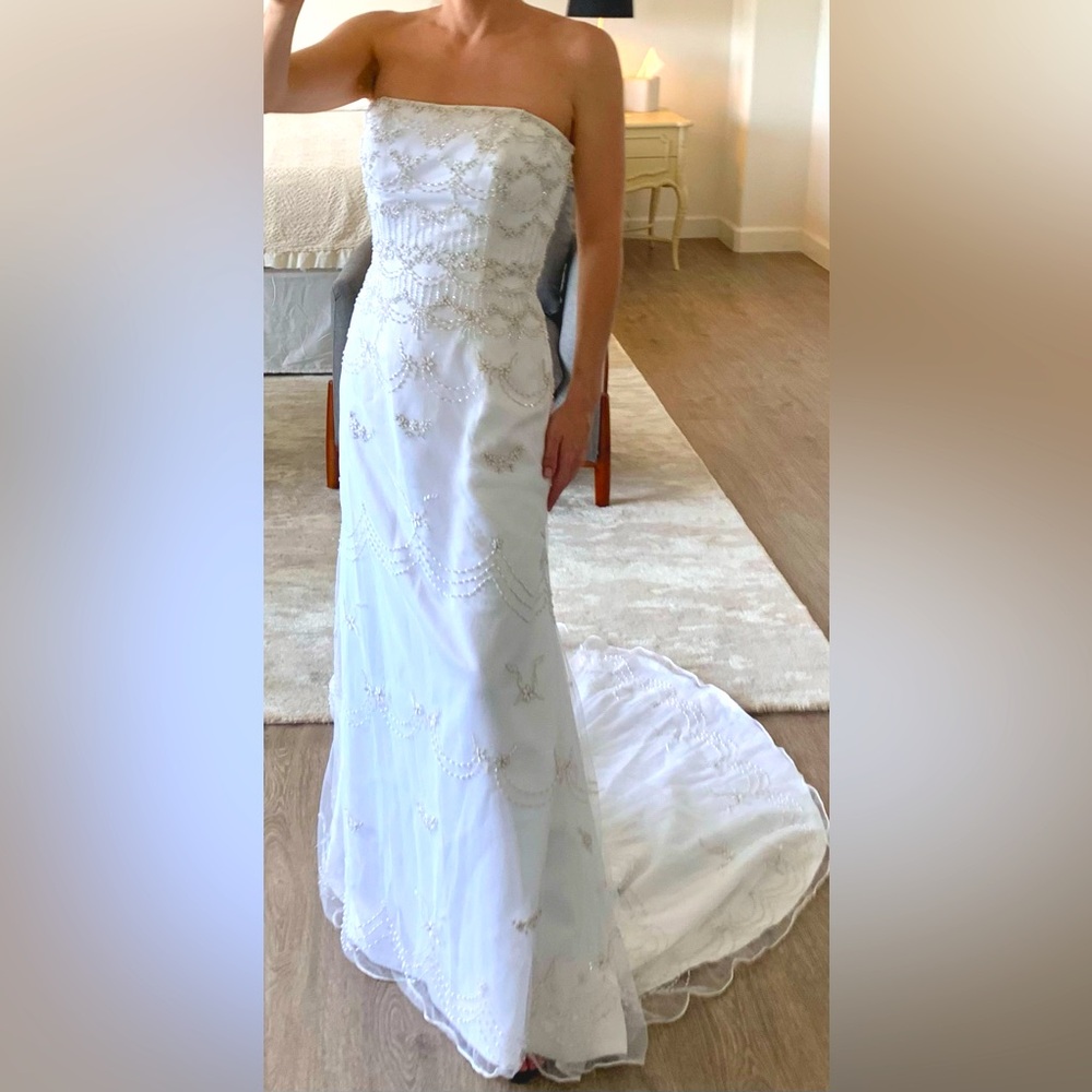 Beautiful white wedding dress